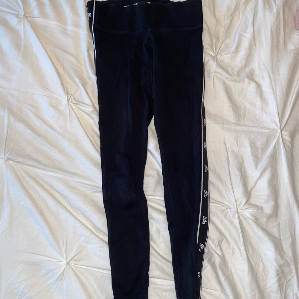 women’s victorious secret pink black leggings